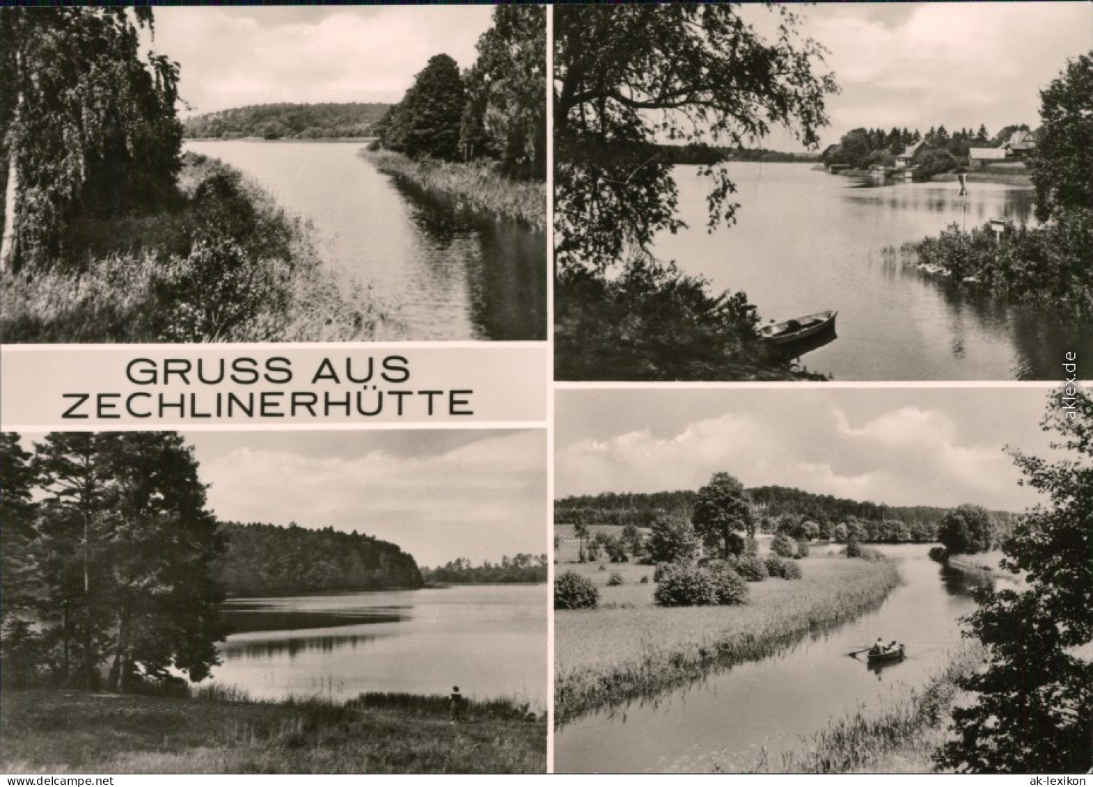 Ansichtskarte Zechlinerhütte-Rheinsberg Schlabornsee, Kanal 1973 - Zechlinerhütte