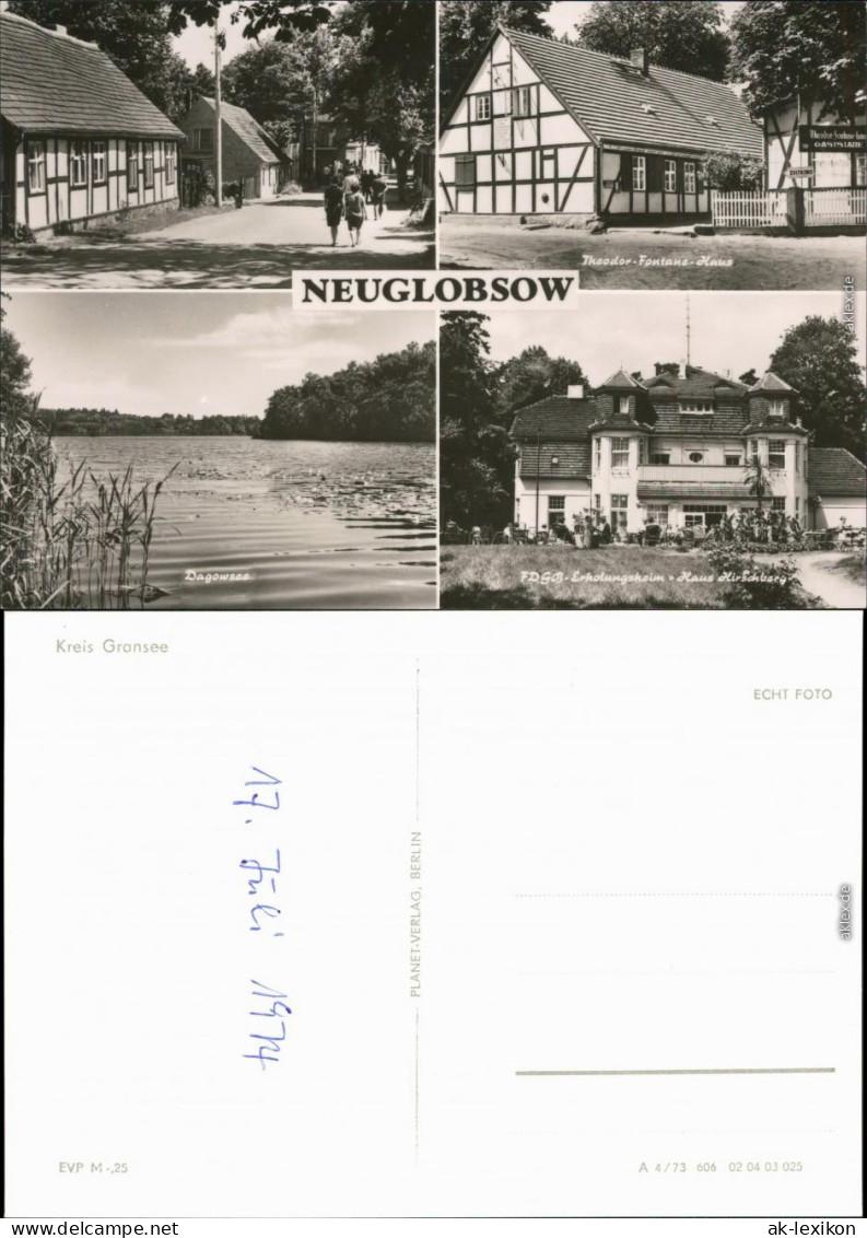 Neuglobsow-Stechlin Straße, Theodor-Fontane-Haus, Dagowsee, Erholungsheim 1973 - Neuglobsow