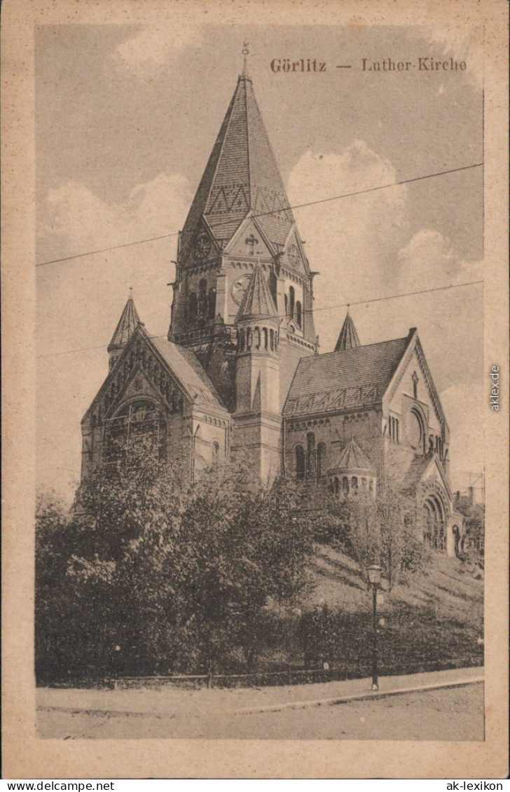 Ansichtskarte Görlitz Zgorzelec Partie An Der Lutherkirche 1921  - Görlitz
