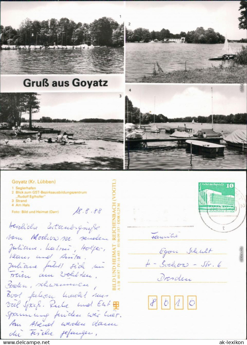 Goyatz-Schwielochsee Seglerhafen, GST-Bezirksausbildungszentrum, Strand, 1987 - Goyatz