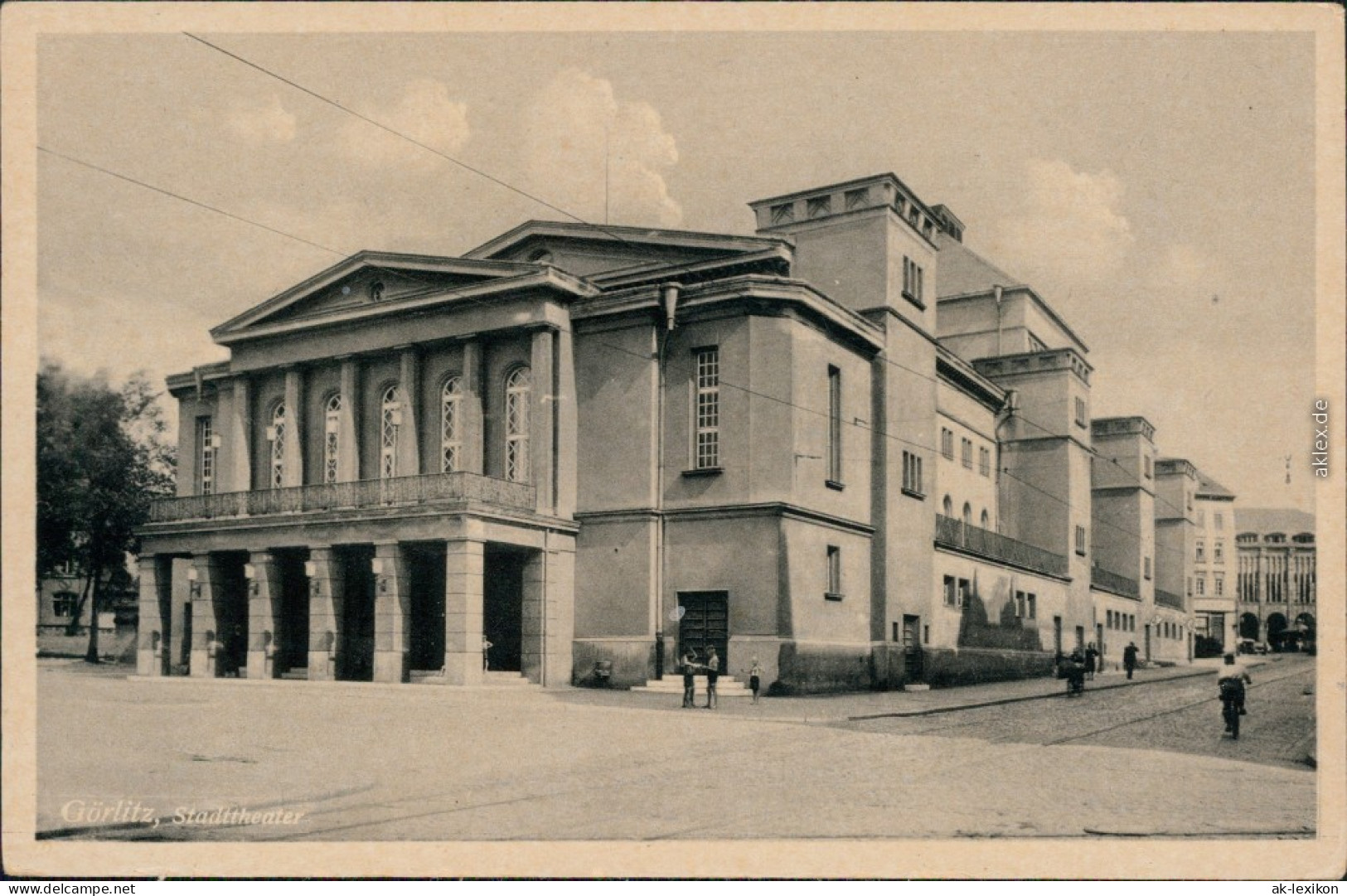 Ansichtskarte Görlitz Zgorzelec Straßenpartie Am Stadttheater 1940  - Görlitz