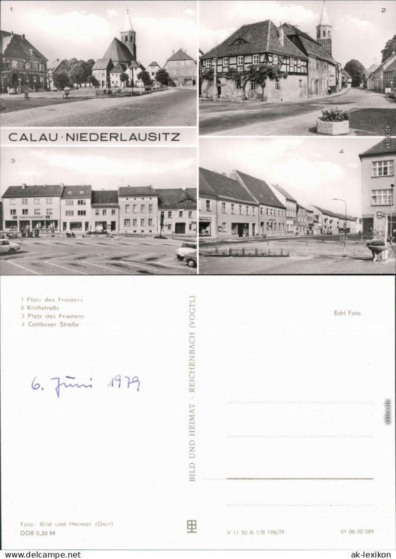 Calau Kalawa 4B Platz Des Friedens Kirchstraße Cottbuser Straße 1979 - Calau