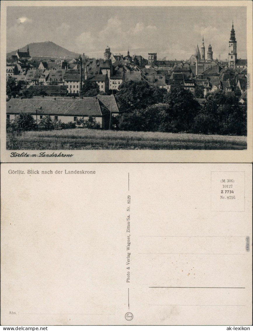Ansichtskarte Görlitz Zgorzelec Stadt, Fabrik - Landekrone 1940  - Görlitz