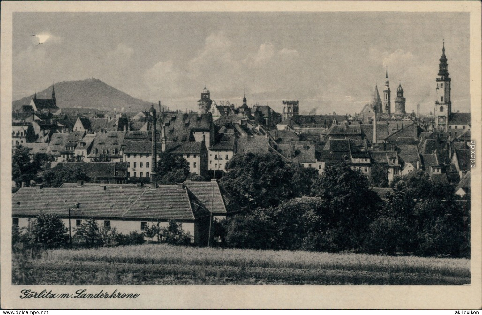 Ansichtskarte Görlitz Zgorzelec Stadt, Fabrik - Landekrone 1940  - Görlitz