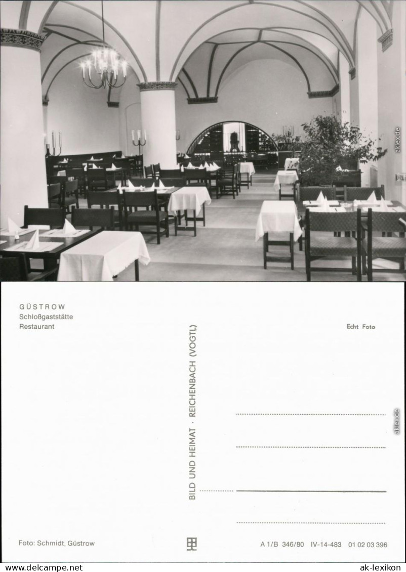 Ansichtskarte Güstrow Schloßgaststätte - Restaurant 1980 - Güstrow