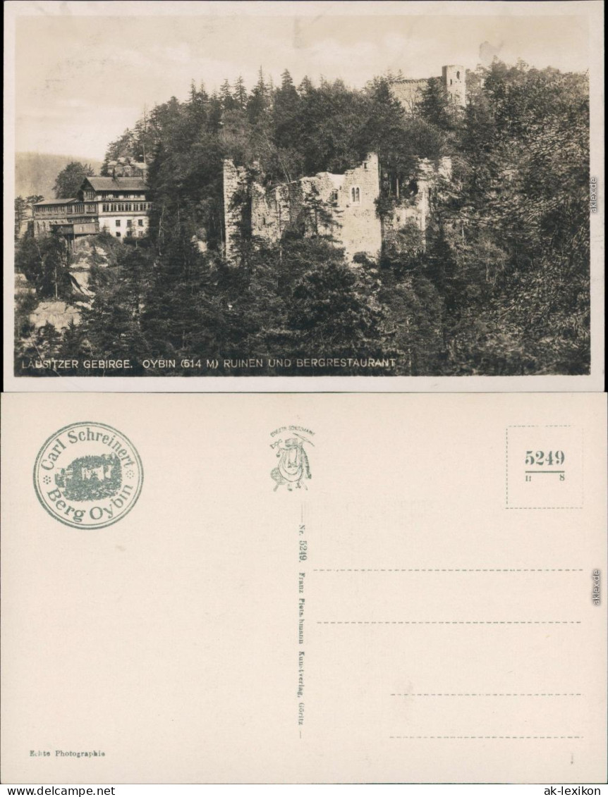 Ansichtskarte Oybin Burg Und Klosterruine 1930 - Oybin