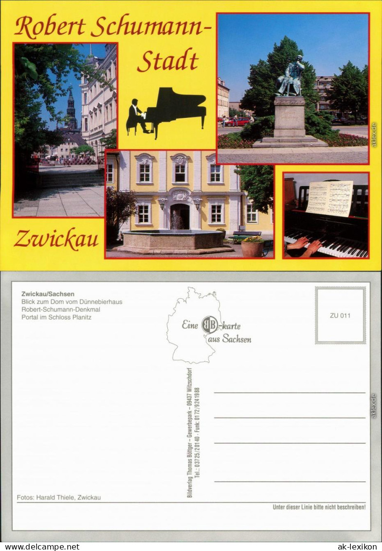 Zwickau Dom, Robert-Schumann-Denkmal, Portal Im Schloss Planitz 1995 - Zwickau