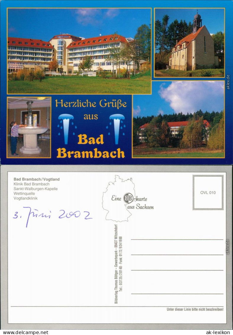 Bad Brambach Klinik, Sankt-Walburgen-Kapelle, Wettinquelle, Vogtlandklinik 2002 - Bad Brambach