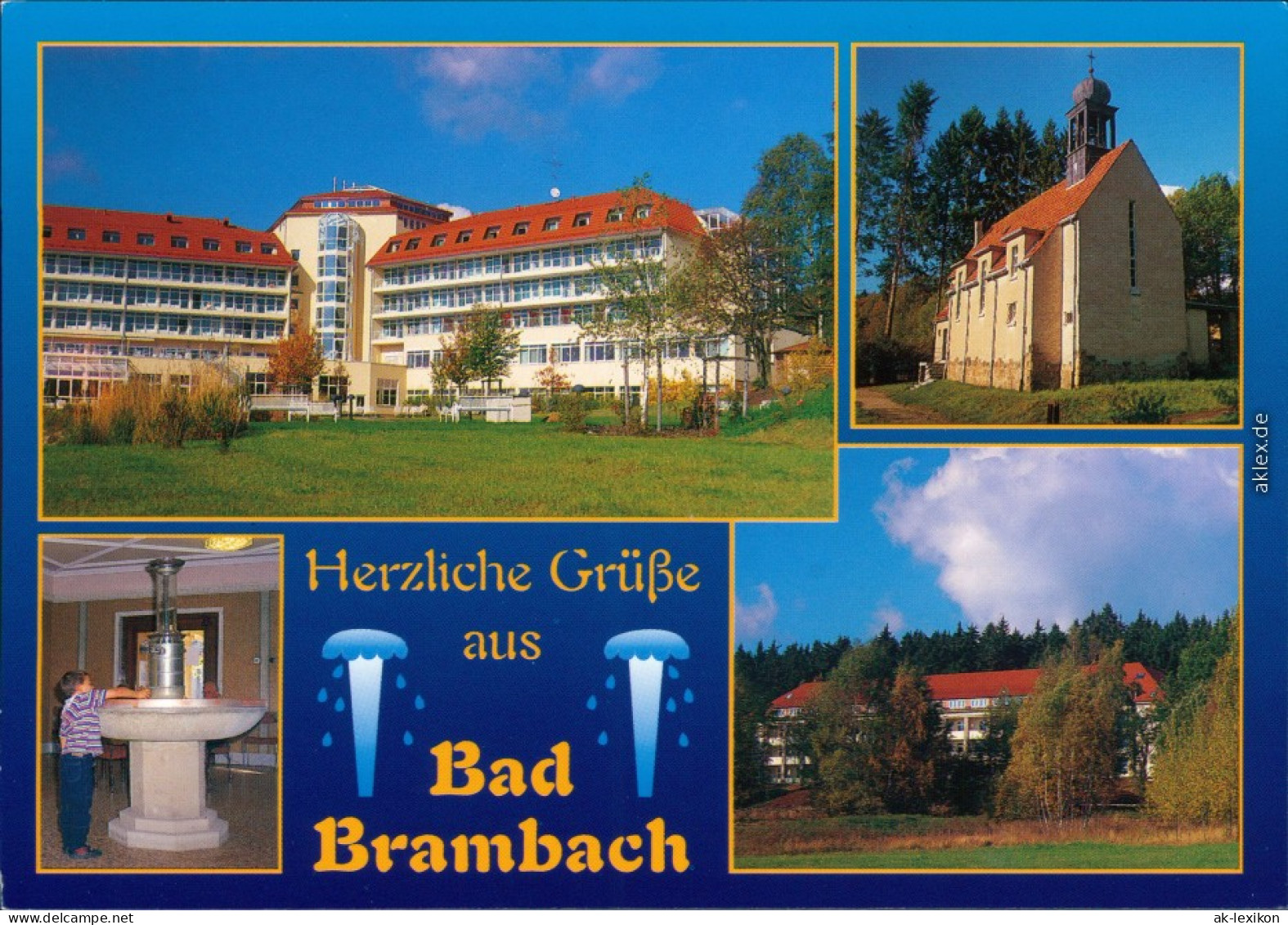 Bad Brambach Klinik, Sankt-Walburgen-Kapelle, Wettinquelle, Vogtlandklinik 2002 - Bad Brambach