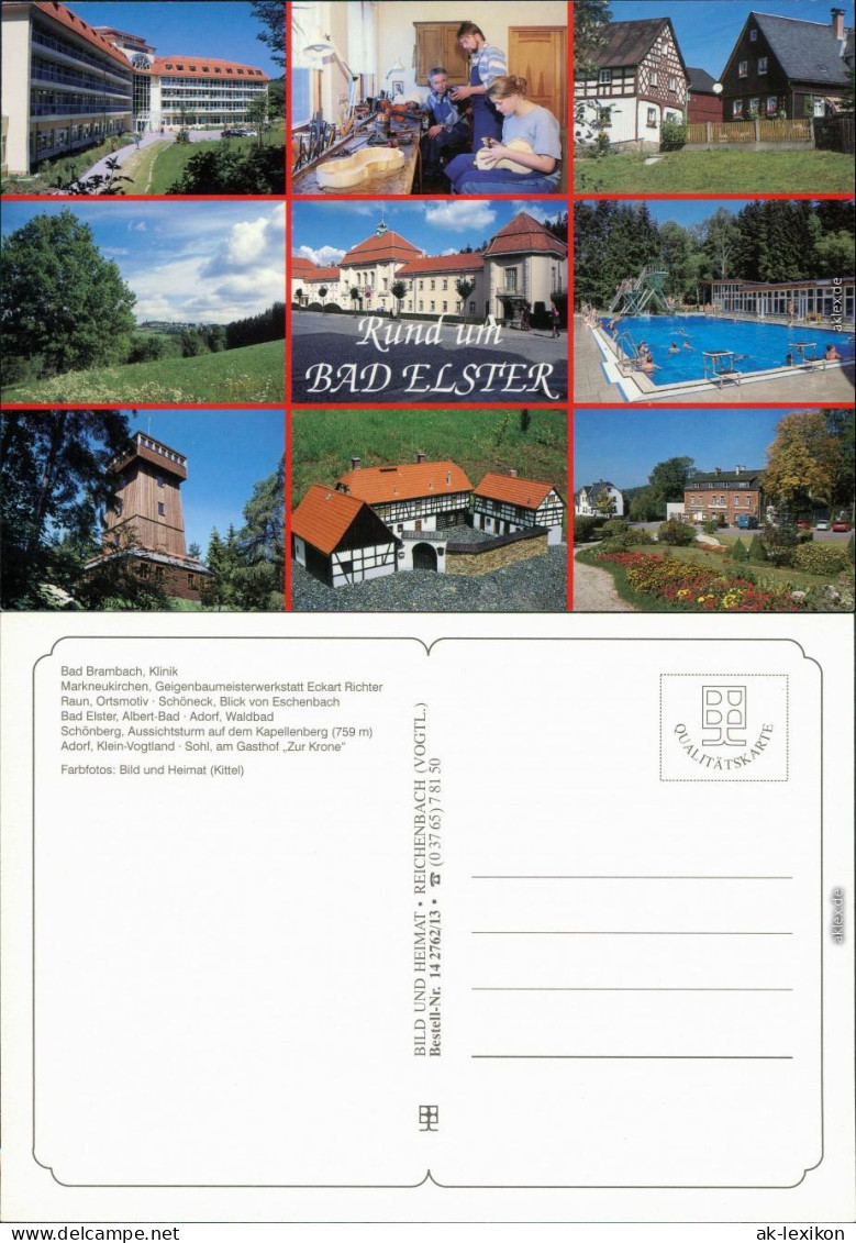 Bad Elster Klinik, Ortsmotive, Schwimmbad, Aussichtsturm, Gasthof 2002 - Bad Elster