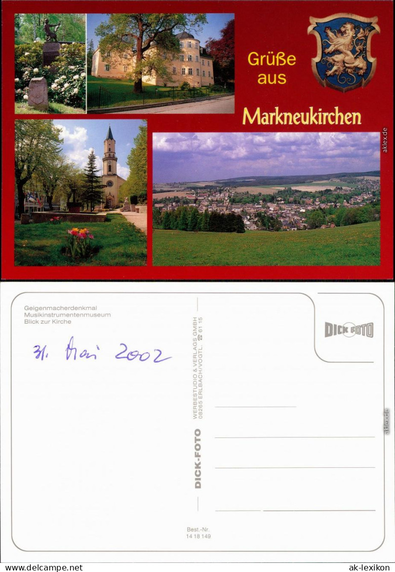 Markneukirchen Geigenmacherdenkmal, Musikinstrumentenmuseurn, Kirche 2002 - Markneukirchen