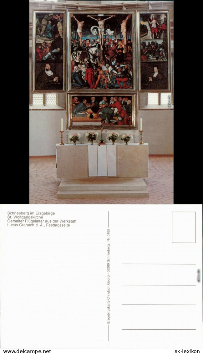 Schneeberg (Erzgebirge) St. Wolfgangs-Kirche - Gemalter Flügelaltar 1995 - Schneeberg