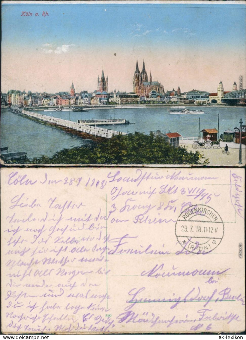 Ansichtskarte Köln Panorama-Ansicht 1918 - Koeln