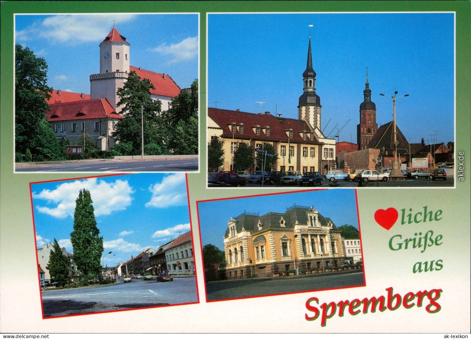Spremberg Grodk Schloß, Rathaus, Kreuzkirche, Dresdener Straße, Bibliothek 1999 - Spremberg