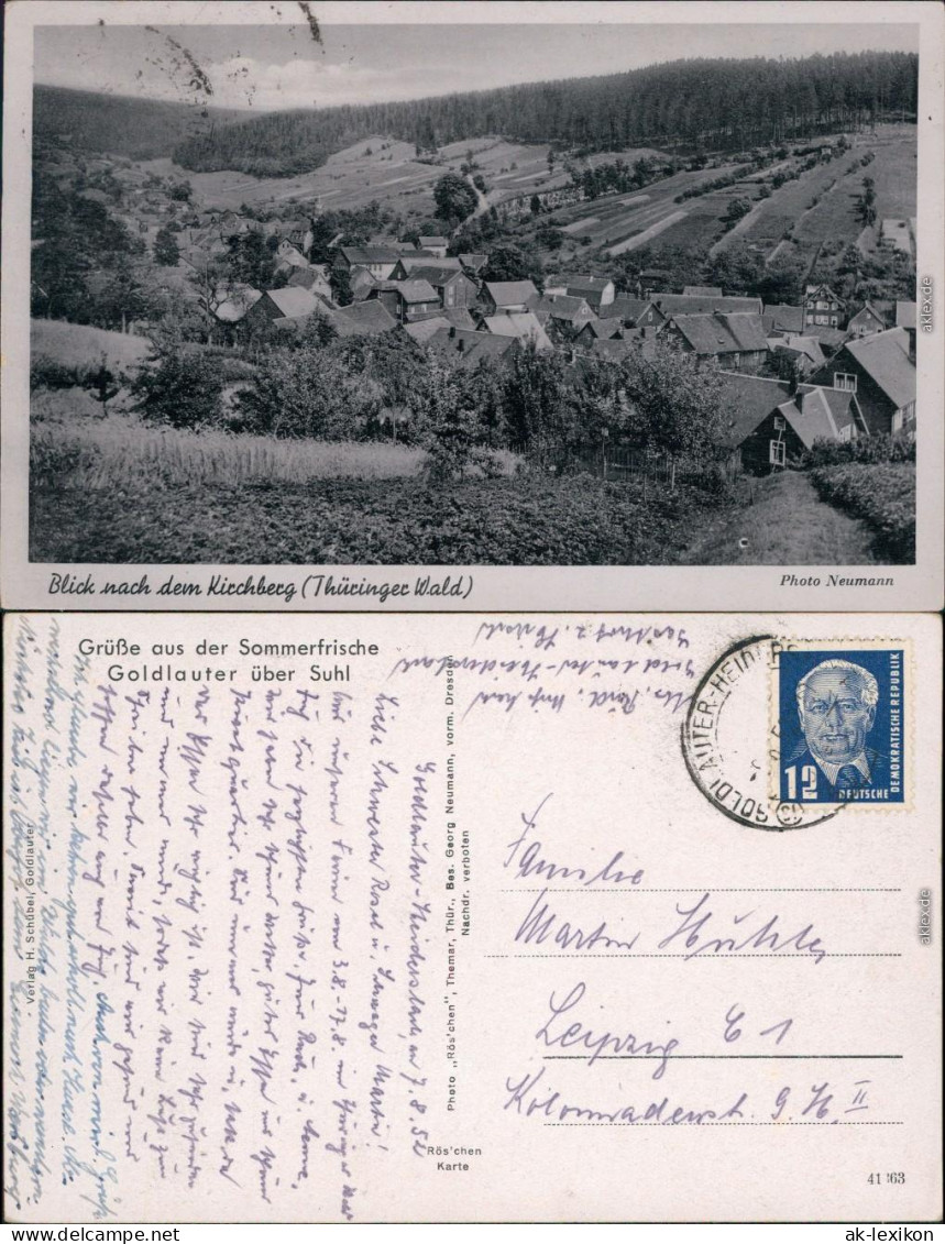 Ansichtskarte Suhl Panorama-Ansicht - Blick Nach Dem Kirchberg 1952 - Suhl