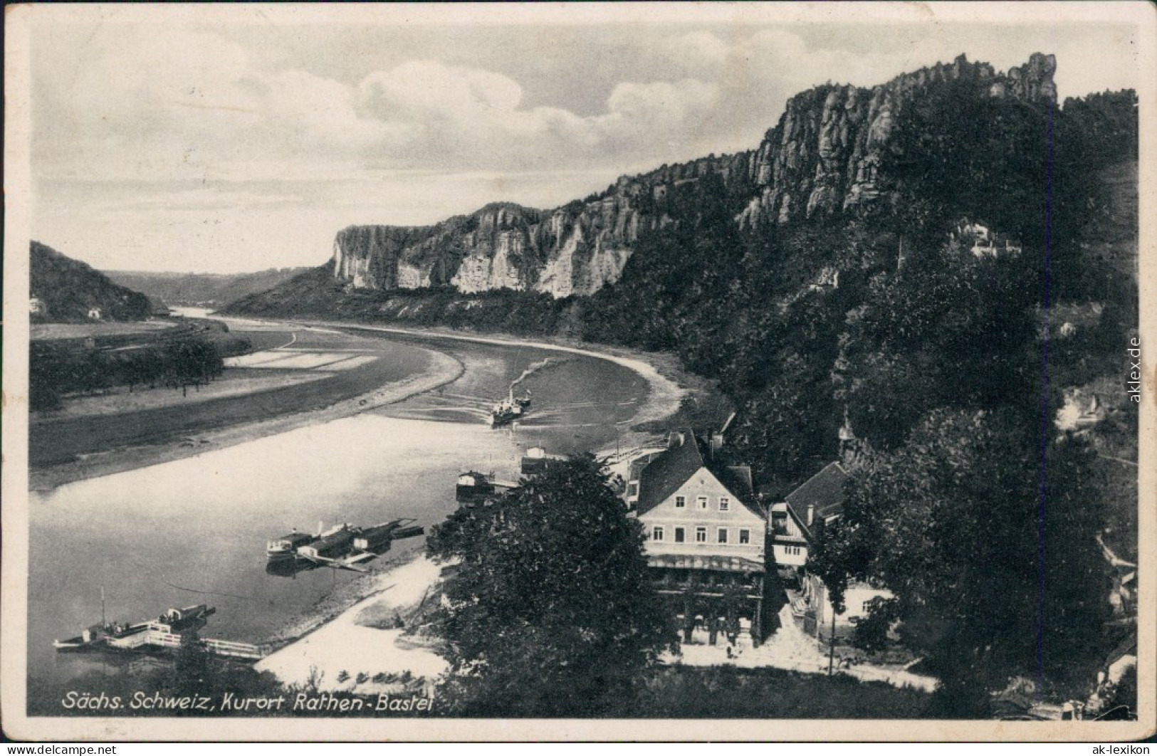 Ansichtskarte Rathen Panorama-Ansicht Mit Elbdampfern 1933 - Rathen