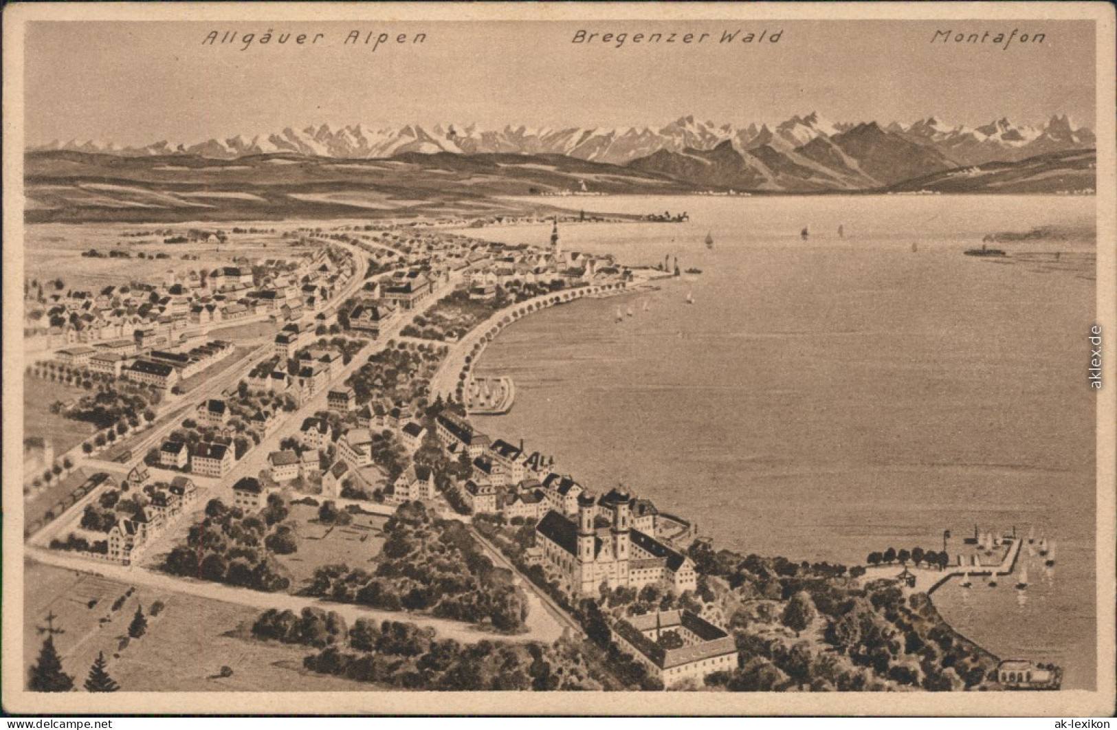 Ansichtskarte Friedrichshafen Panorama-Ansicht 1915 - Friedrichshafen