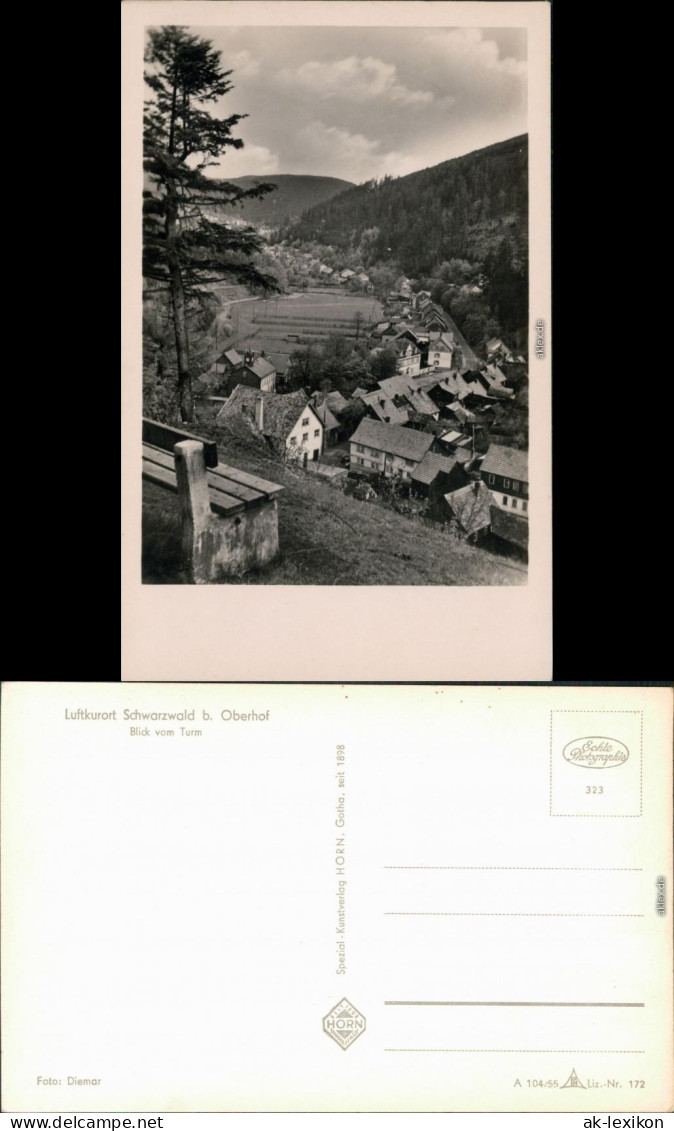 Ansichtskarte Oberhof (Thüringen) Blick Auf Den Ort 1955 - Oberhof