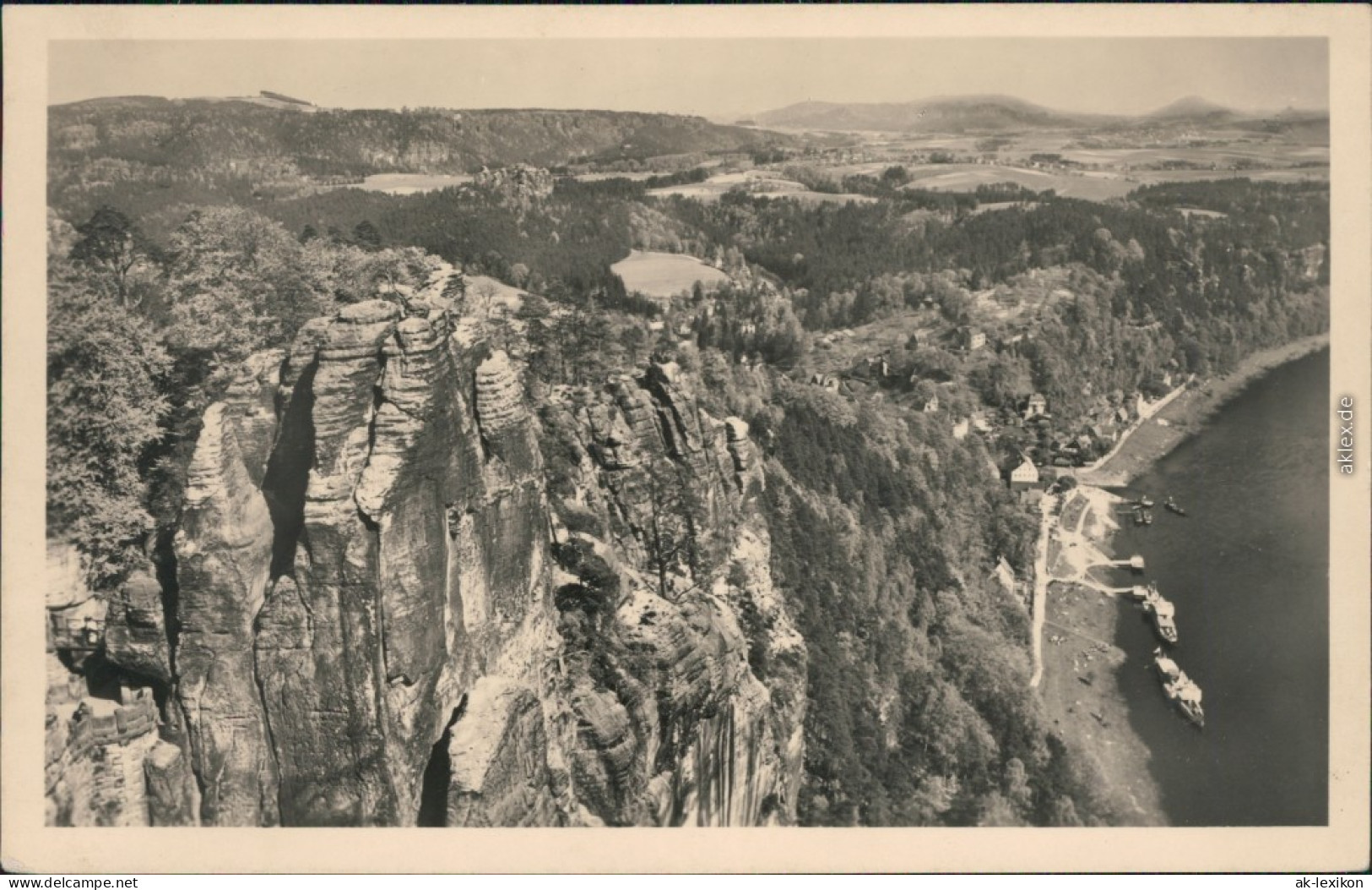 Ansichtskarte Rathen Blick Von Der Bastei 1956 - Rathen