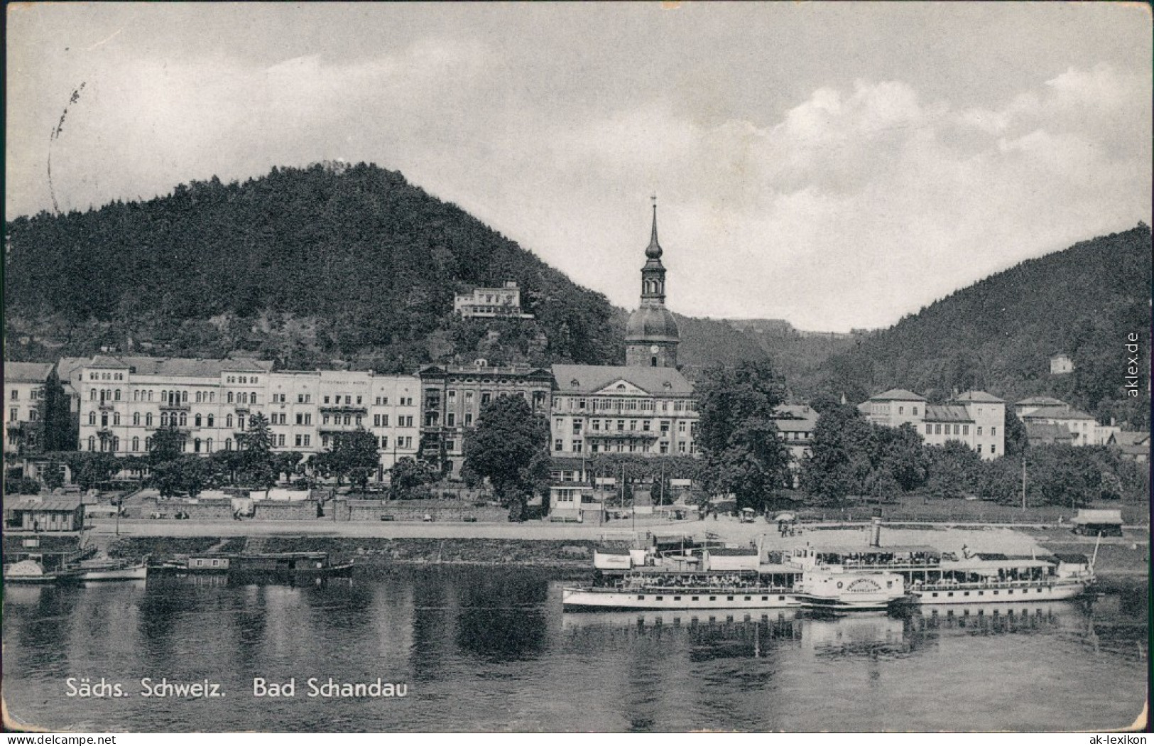 Ansichtskarte Bad Schandau Elbdampfer, Blick Auf Den Ort 1960 - Bad Schandau