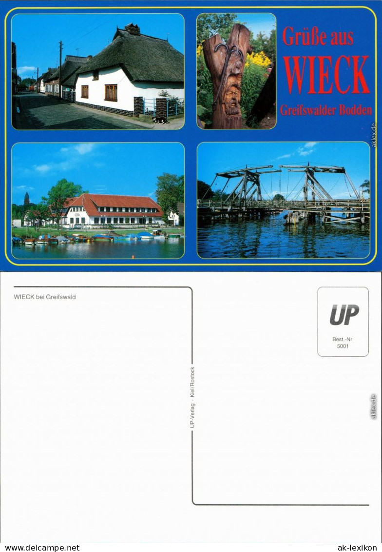 Wieck-Greifswald Greifswalder Bodden: Schilfhäuser, Bootsanlegestelle,  2000 - Greifswald