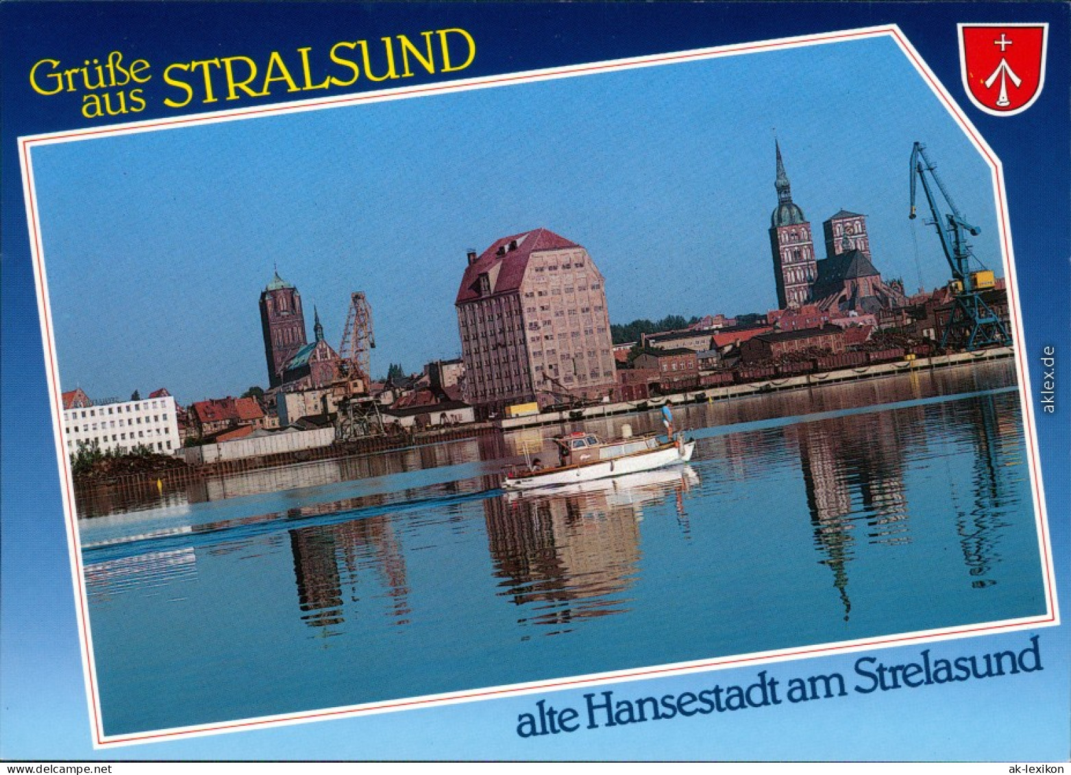 Ansichtskarte Stralsund Hafenpanorama 1995 - Stralsund