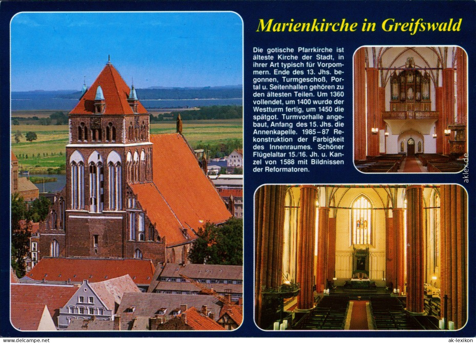 Ansichtskarte Greifswald St. Marienkirche  Cc 1995 - Greifswald