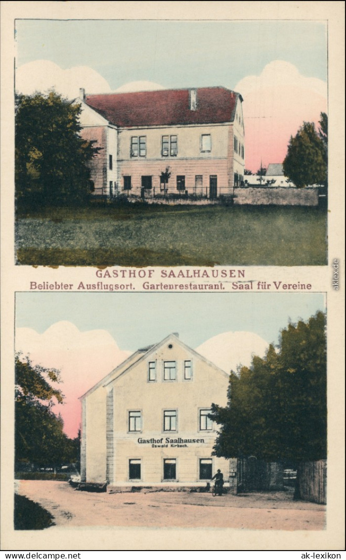 Ansichtskarte Saalhausen-Oschatz Gasthof Saalhausen 1916 - Oschatz