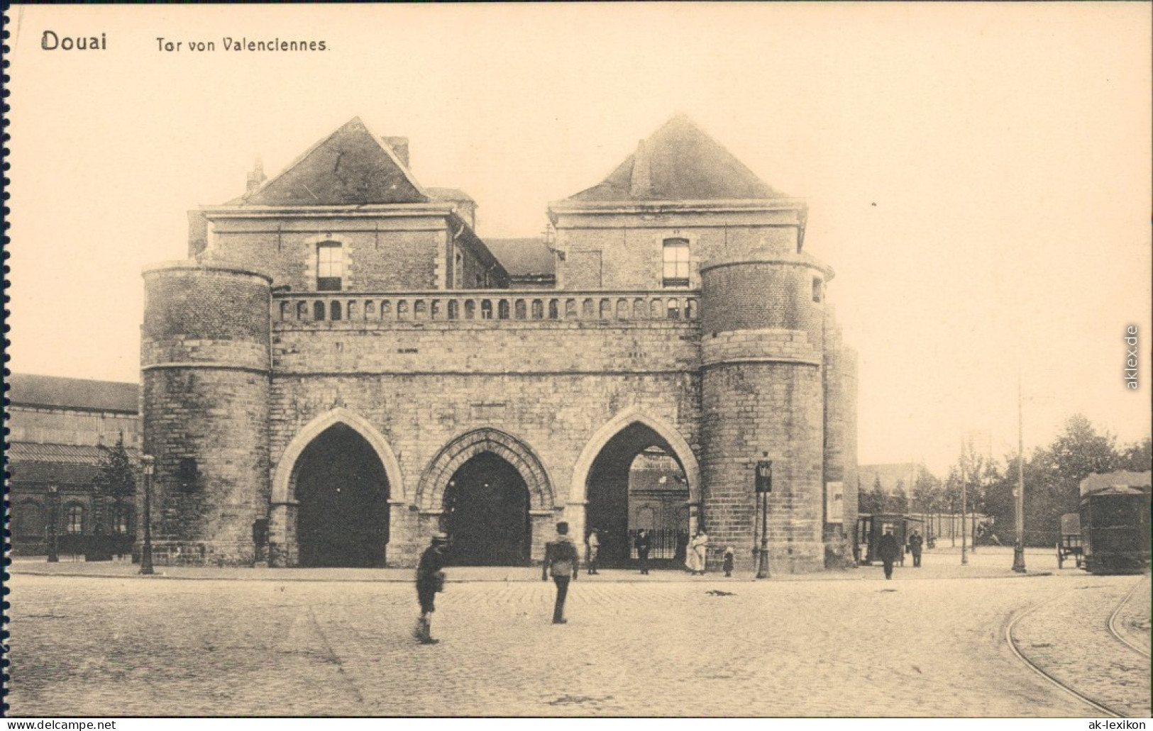 CPA Douai Dowaai Tor Von Valenciennes 1914 - Douai