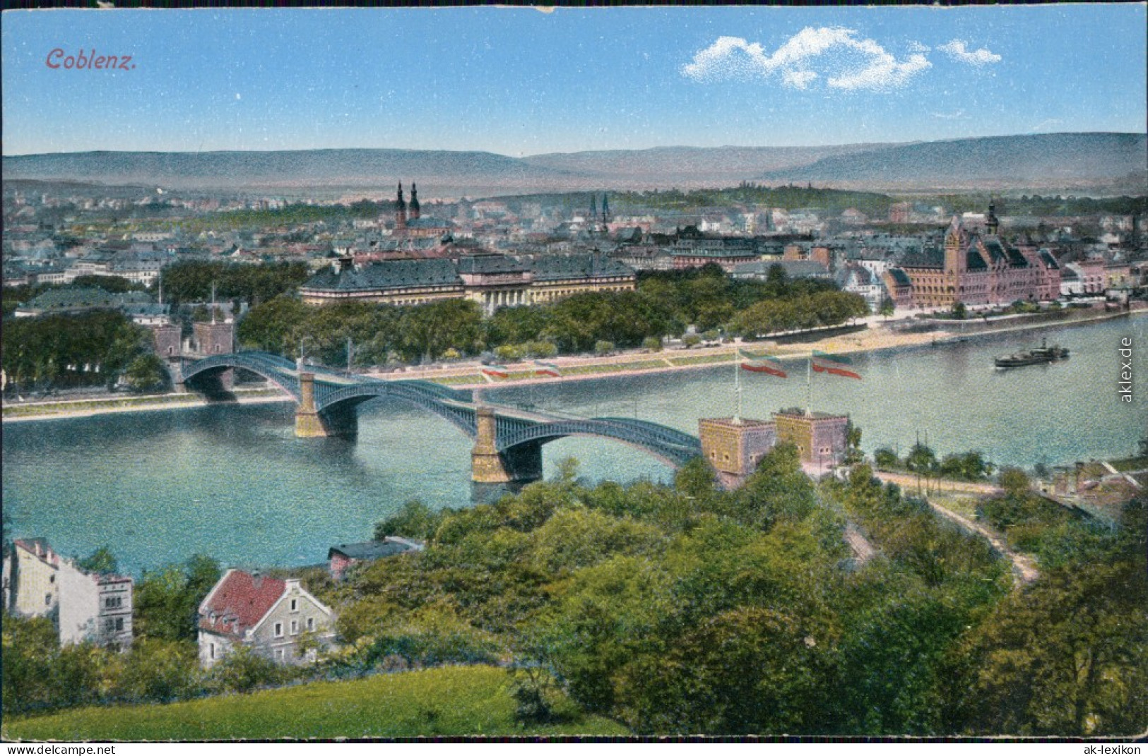 Ansichtskarte Koblenz Blick Auf Die Stadt 1915 - Koblenz