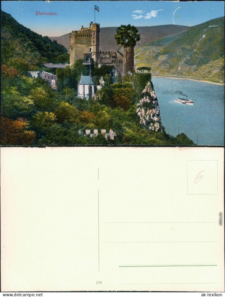Ansichtskarte Bingen Am Rhein Burg / Schloss Rheinstein 1915 - Bingen