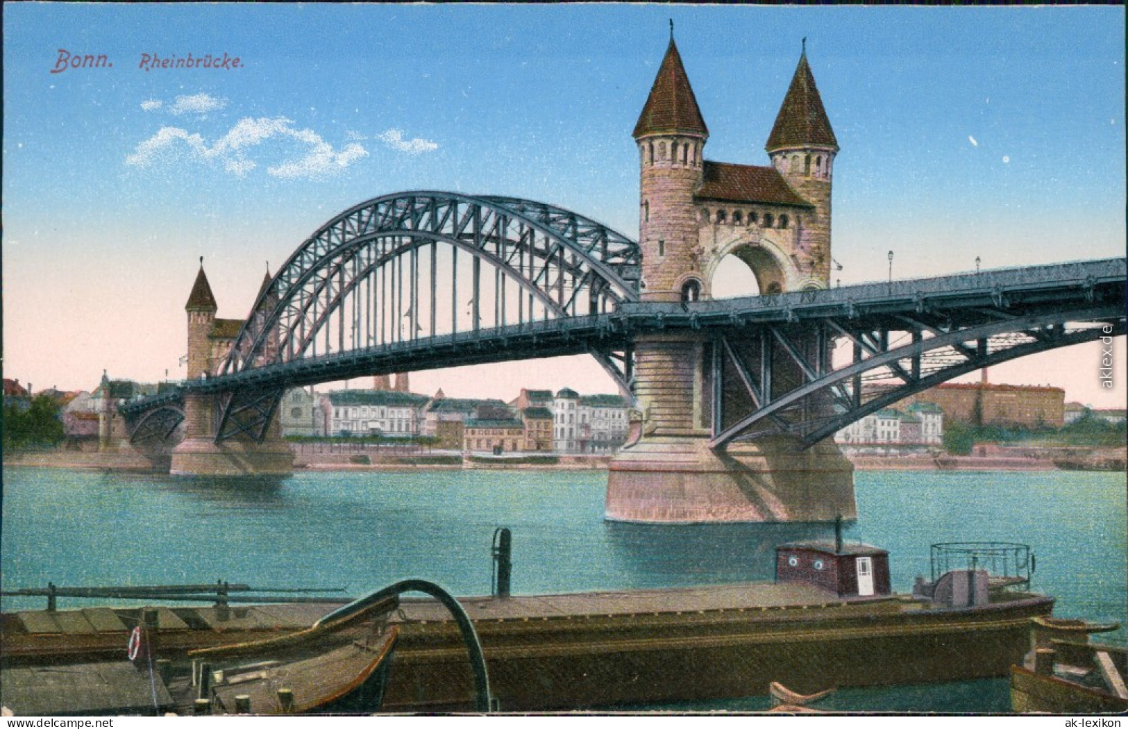 Ansichtskarte Bonn Rheinbrücke 1910 - Bonn