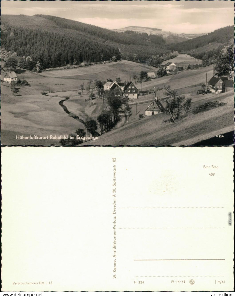 Ansichtskarte Rehefeld-Altenberg (Erzgebirge) Blick Auf Den Ort 1961 - Rehefeld