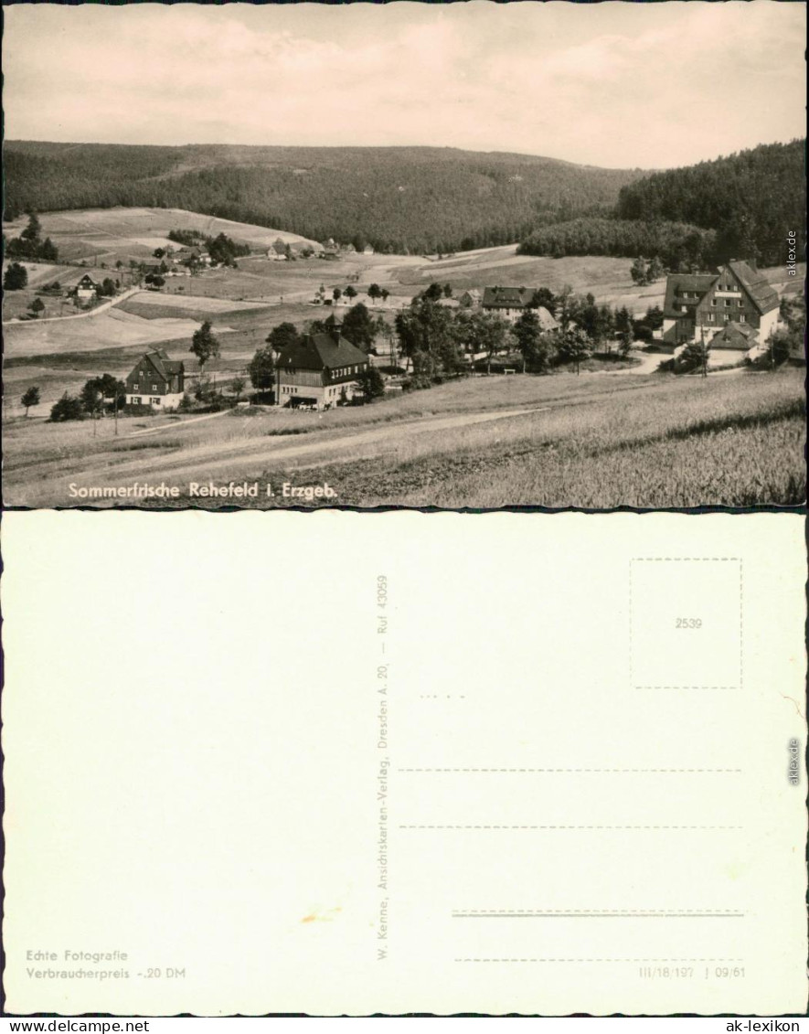 Ansichtskarte Rehefeld-Altenberg (Erzgebirge) Blick Auf Den Ort 1961 - Rehefeld