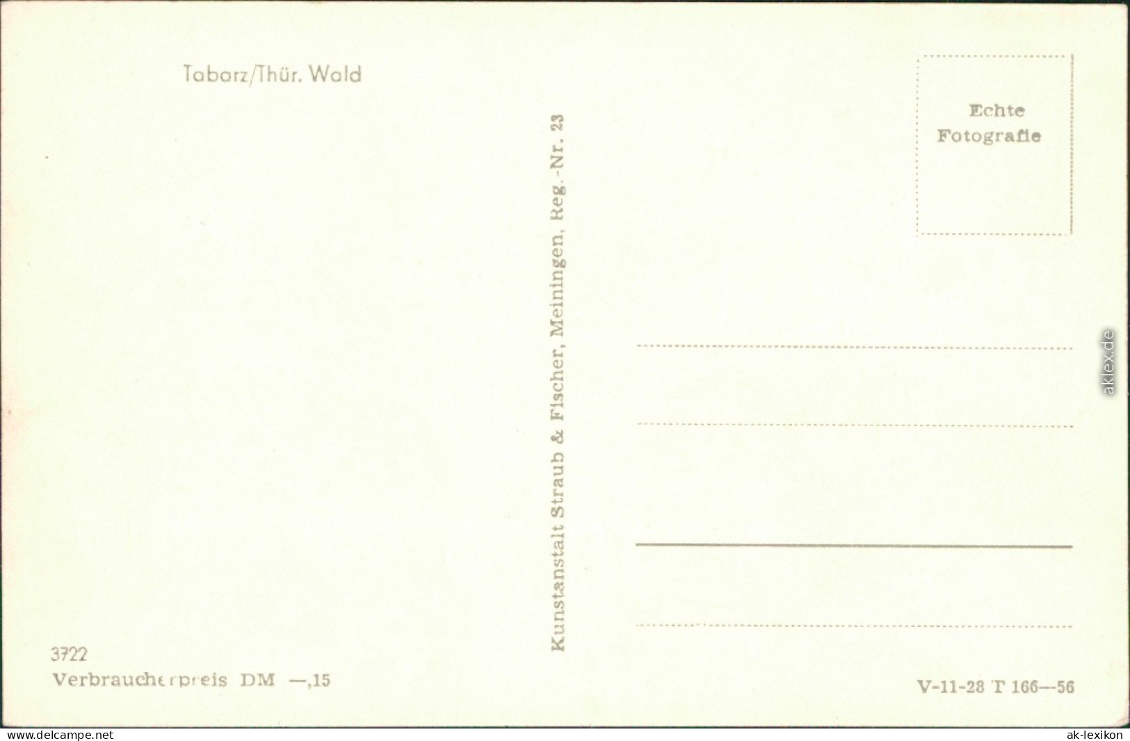 Ansichtskarte Tabarz/Thüringer Wald Blick Auf Den Ort 1956 - Tabarz