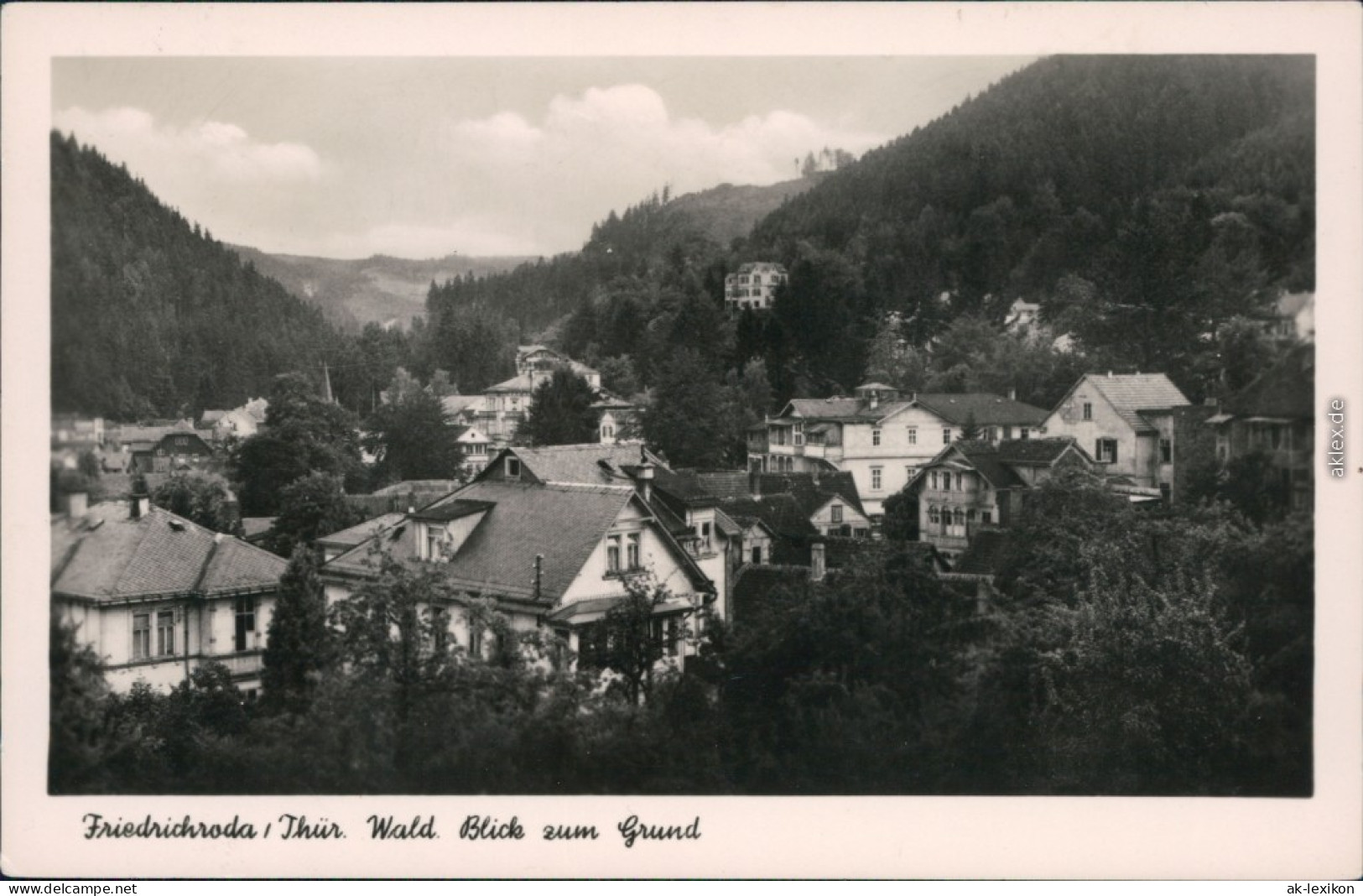 Ansichtskarte Friedrichroda Blick Zum Grund 1954 - Friedrichroda