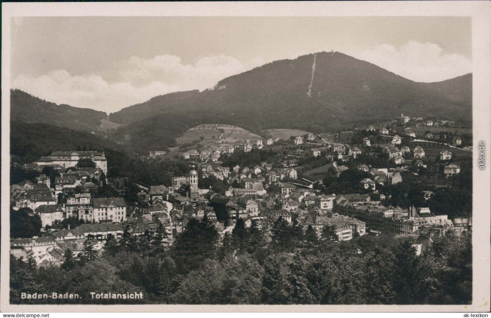 Ansichtskarte Baden-Baden Blick Auf Die Stadt 1932 - Baden-Baden