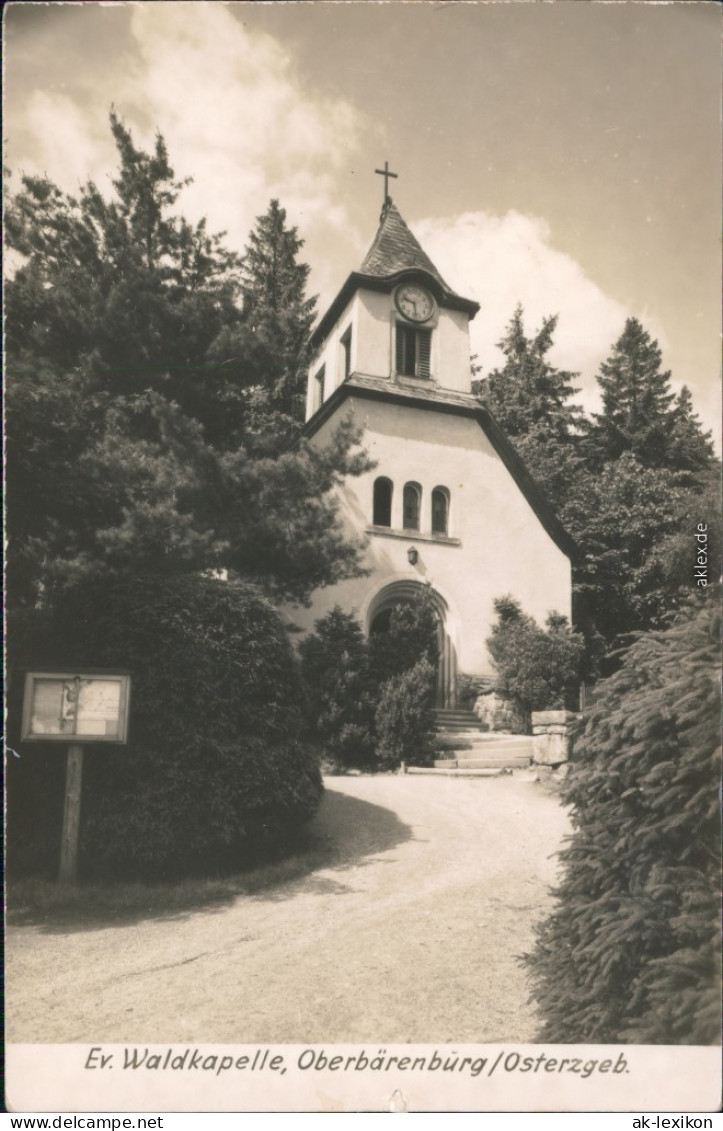 Ansichtskarte Oberbärenburg-Altenberg (Erzgebirge) Waldkapelle 1955 - Altenberg