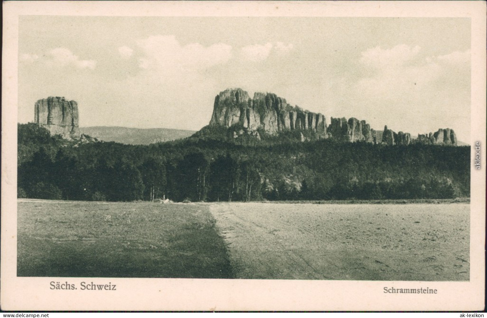 Ansichtskarte Bad Schandau Schrammsteine 1932 - Bad Schandau
