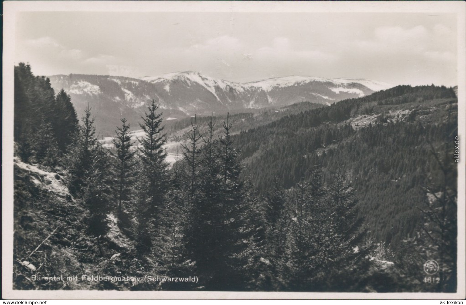 Ansichtskarte Bärental-Feldberg Bärental Mit Feldbergmassiv 1932 - Feldberg