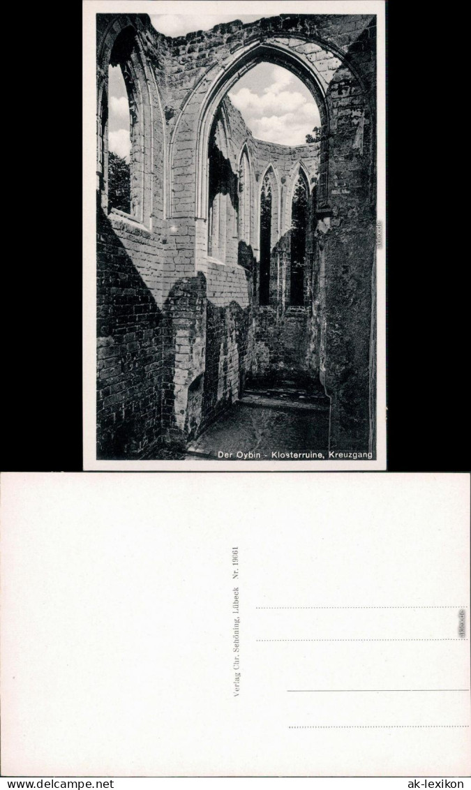 Ansichtskarte Oybin Burg Und Klosterruine - Kreuzgang 1934 - Oybin