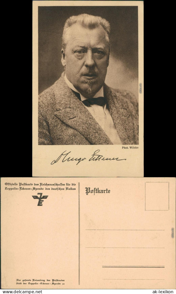 Ansichtskarte  Mann (Bild/Portrait) Zeppelin Spende 1918 - Personen