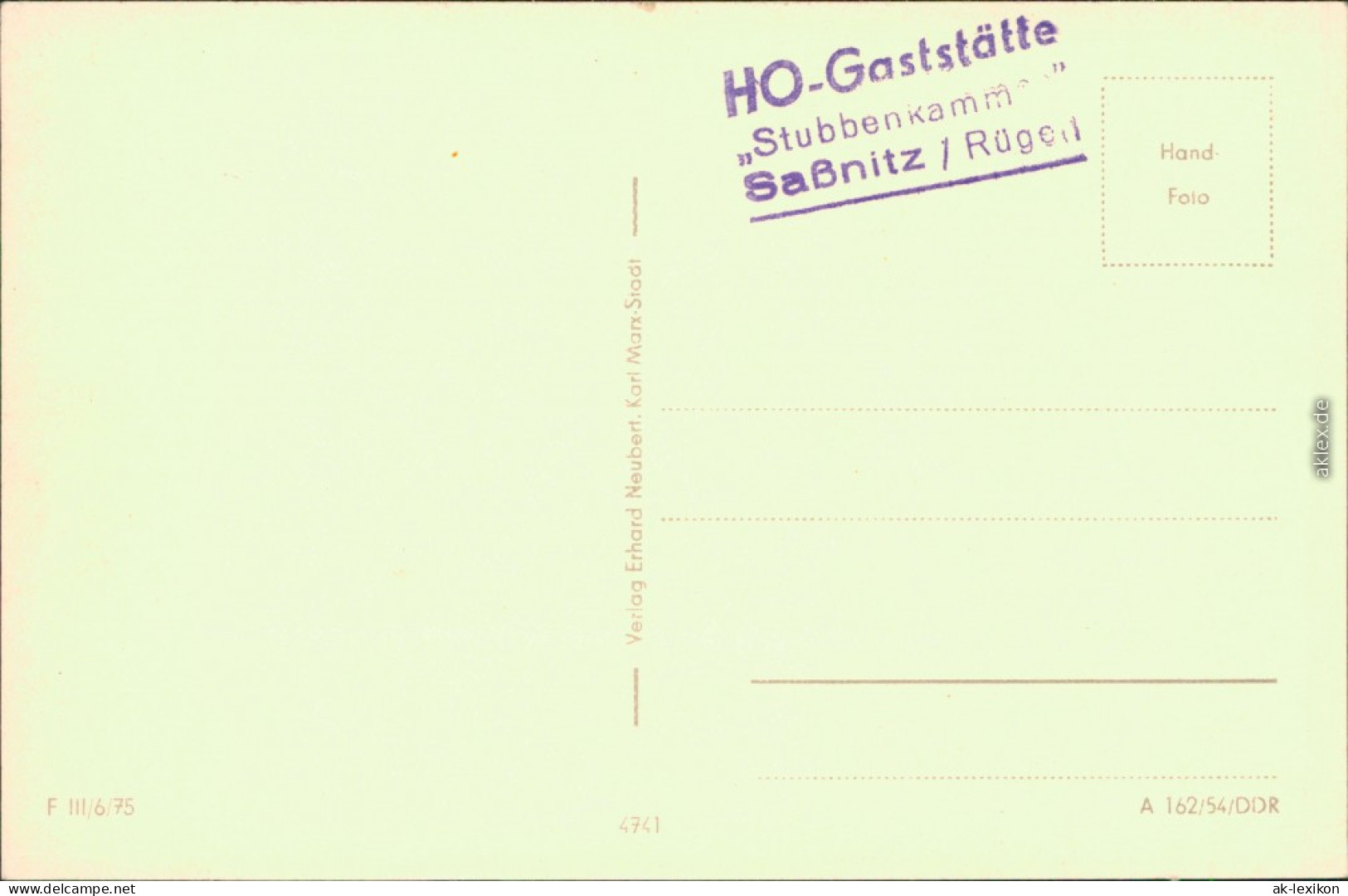 Ansichtskarte Stubbenkammer-Sassnitz Saßnitz Königsstuhl 1954 - Sassnitz