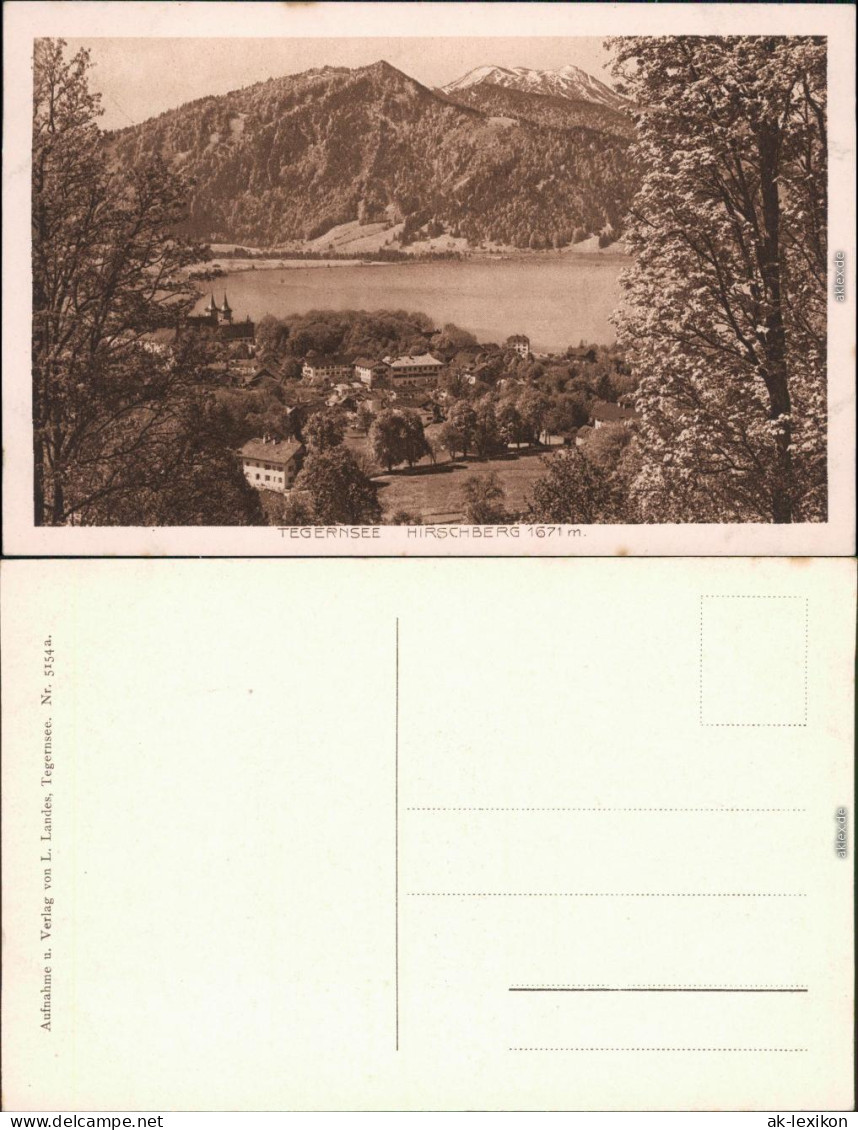 Ansichtskarte Tegernsee (Stadt) Hirschberg, Tegernsee 1926 - Tegernsee