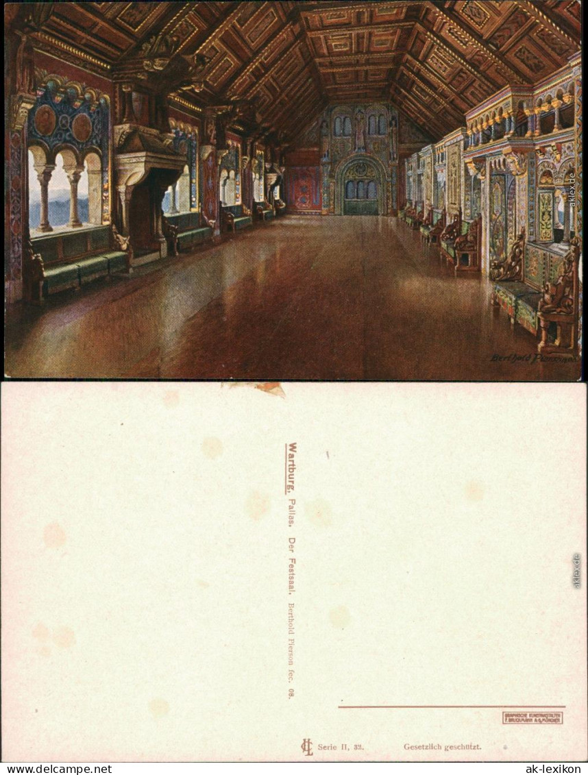 Ansichtskarte Eisenach Wartburg - Der Festsaal 1917 - Eisenach