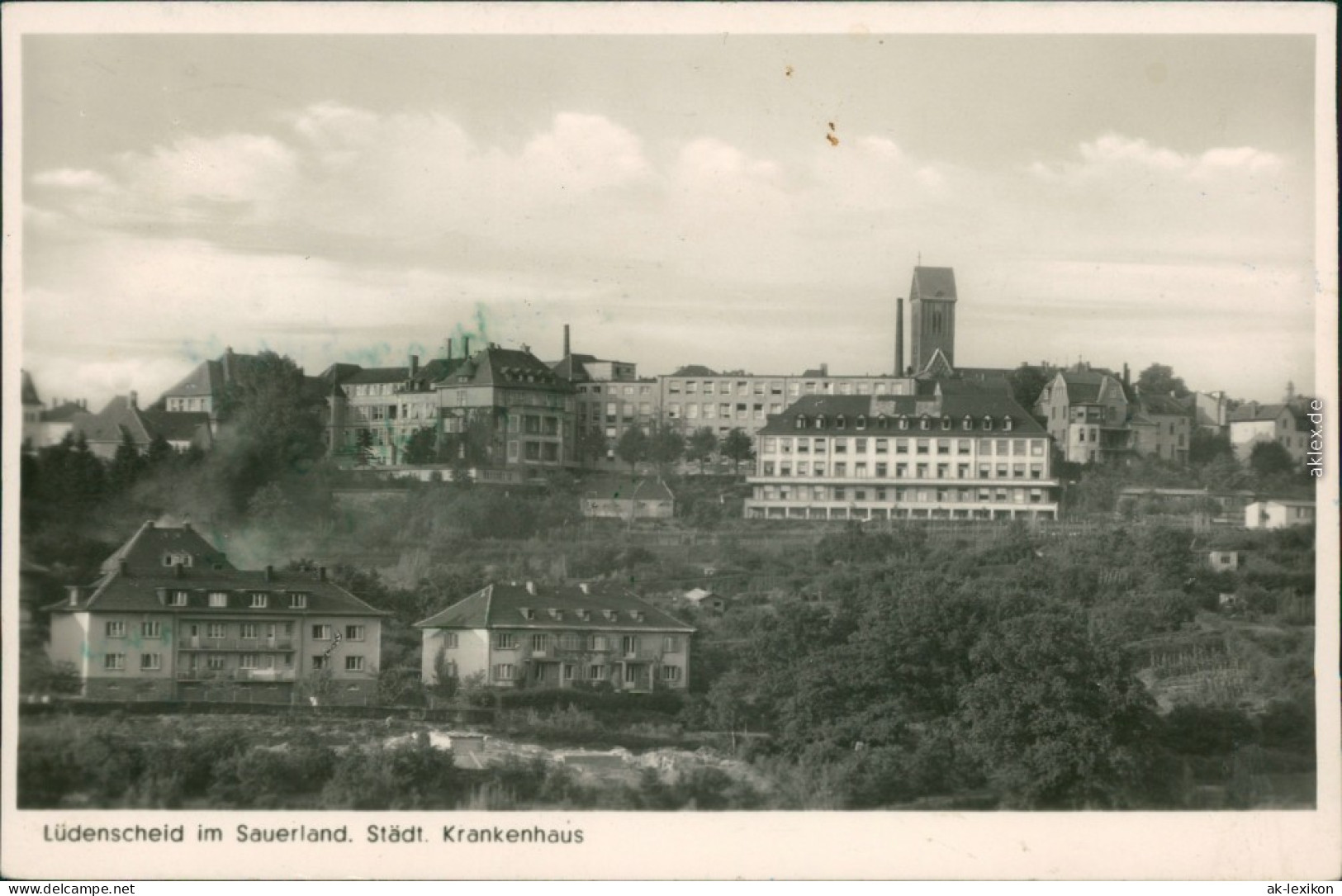 Ansichtskarte Lüdenscheid Blick Zum Städtischen Krankenhaus 1955 - Lüdenscheid