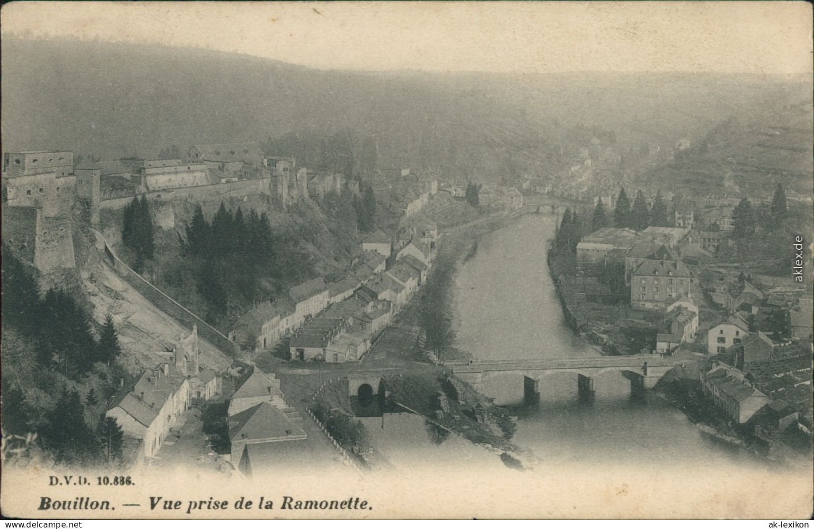 Ansichtskarte Beulen Bouillon Panorama-Ansicht Mit Brücke Und Festung 1913 - Other & Unclassified