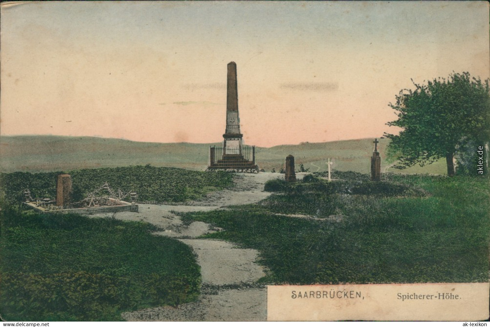 Ansichtskarte Saarbrücken Spichernberg - Denkmal 1909 - Saarbruecken