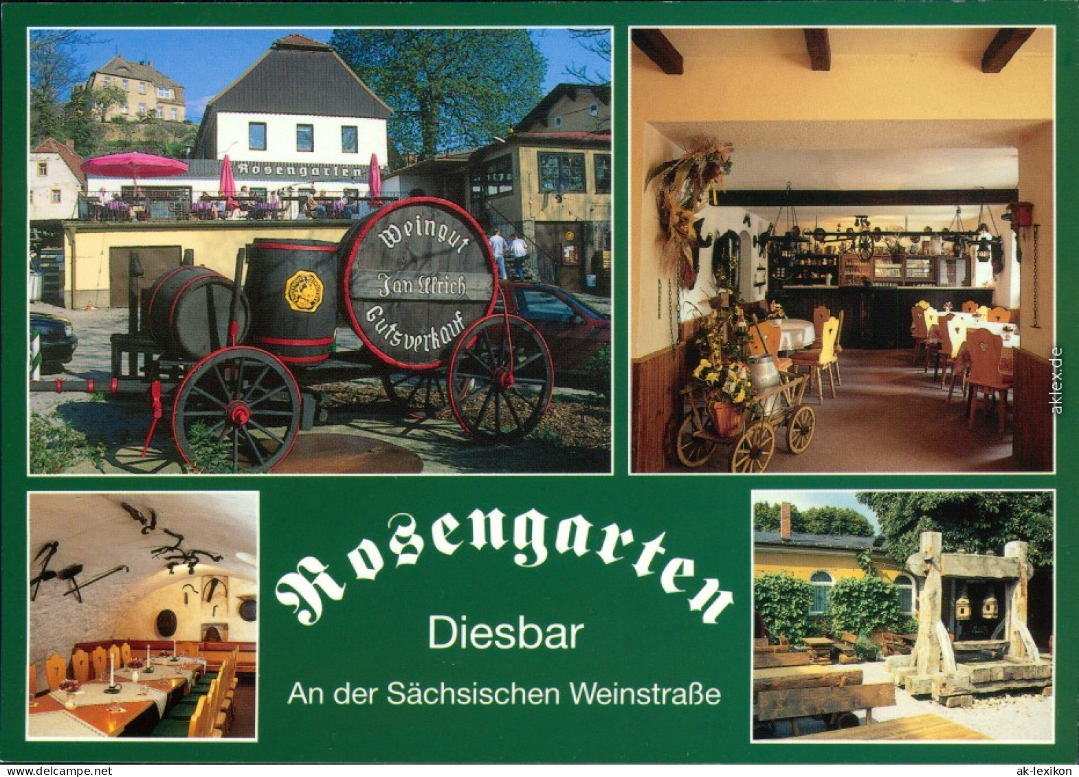 Diesbar (Elbe)-Nünchritz (Elbe) Weingut Gaststätte "Rosengarten Diesbar" 1997 - Diesbar-Seusslitz
