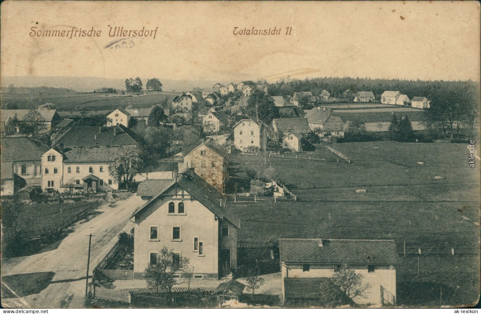 Ansichtskarte Ullersdorf-Radeberg Panorama-Ansicht 1916 - Radeberg